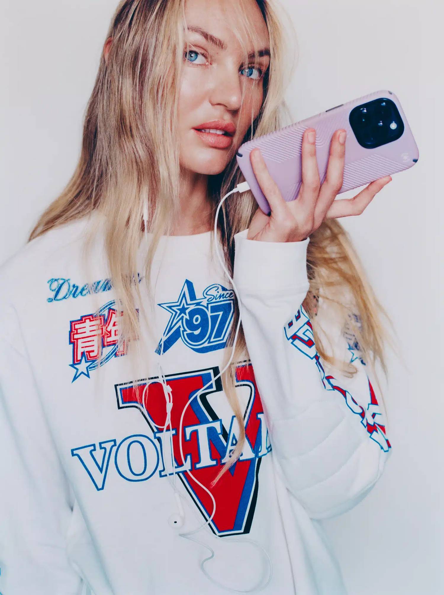 Candice Swanepoel in Zadig & Voltaire Sweatshirt by Heather Hazzan for Puss Puss Magazine Fall-Winter 2023