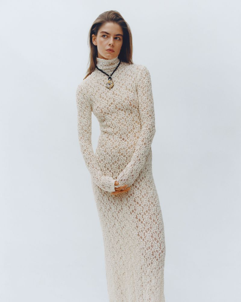 Chloe Crocheted cotton-blend maxi dress