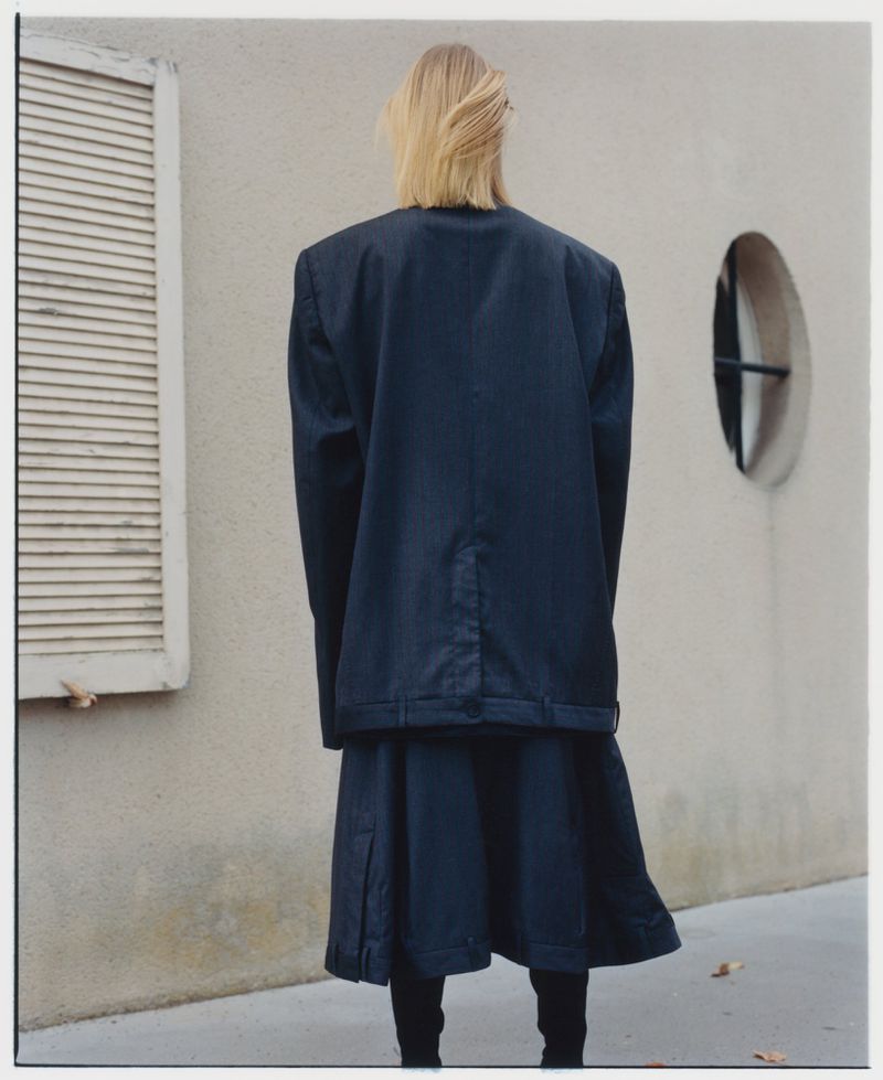 Michelle Laff in Balenciaga Suit by Estelle Hanania for SZ Magazin November 2023