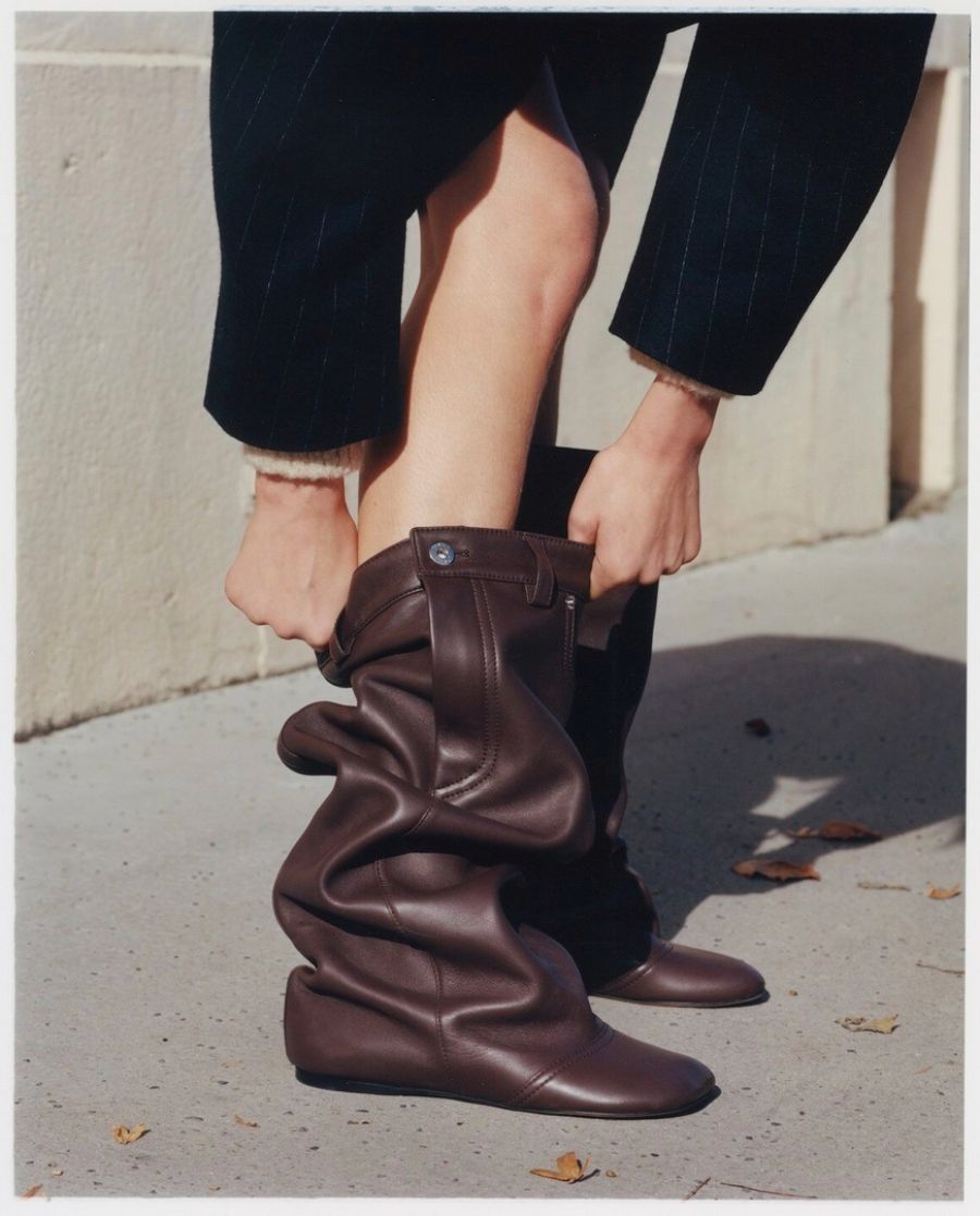 Loewe Brown Leather Boots Fashion Editorials