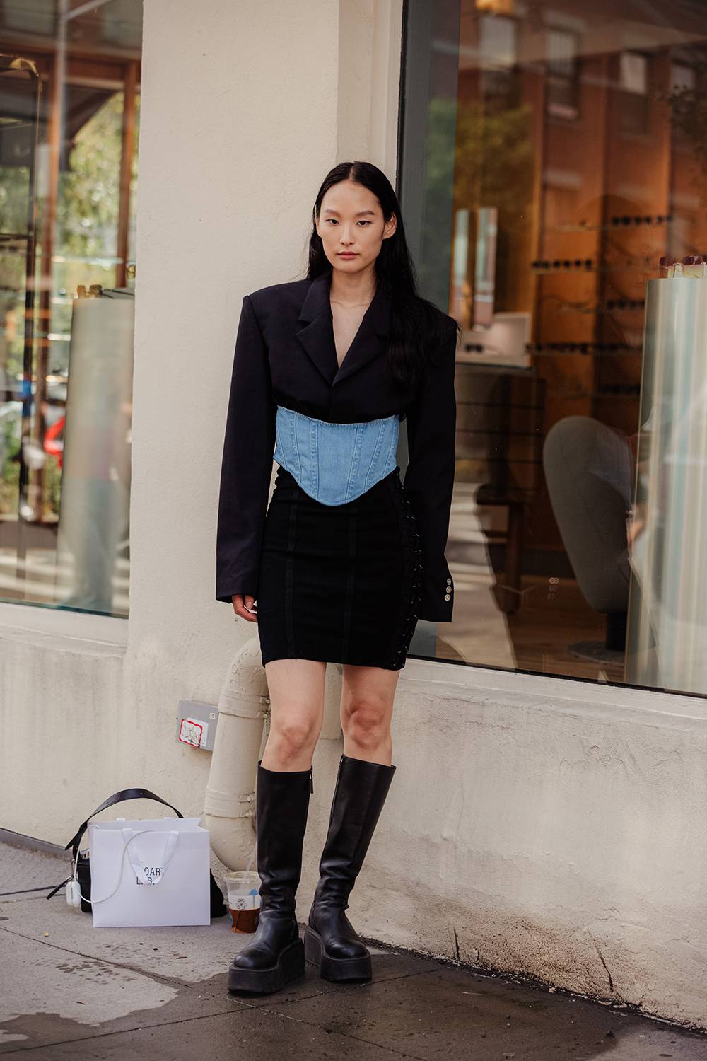 Yoonmi Sun Black Dress Boots NYFW Spring-Summer 2024 Streetwear Trends