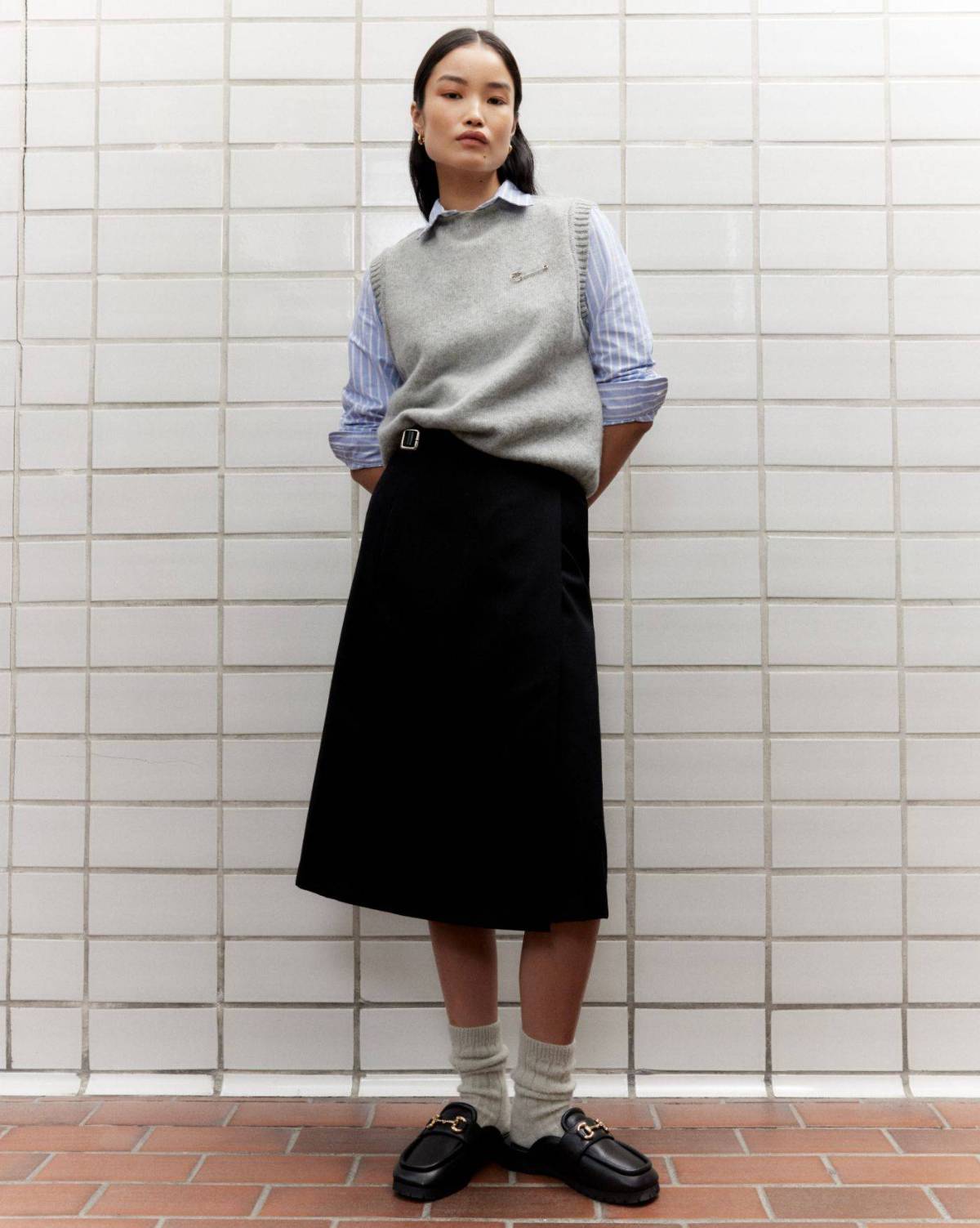 Diana Li in Le Kilt by Georgia Devey Smith for MATCHES Spring-Summer 2024 Campaign
