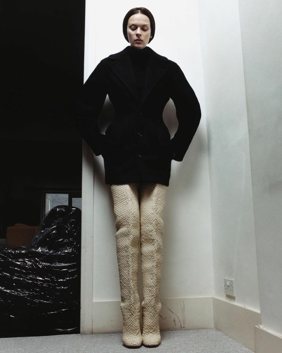 Elise Crombez in Bottega Veneta by Luca Khouri for Another Magazine Fall-Winter 2023