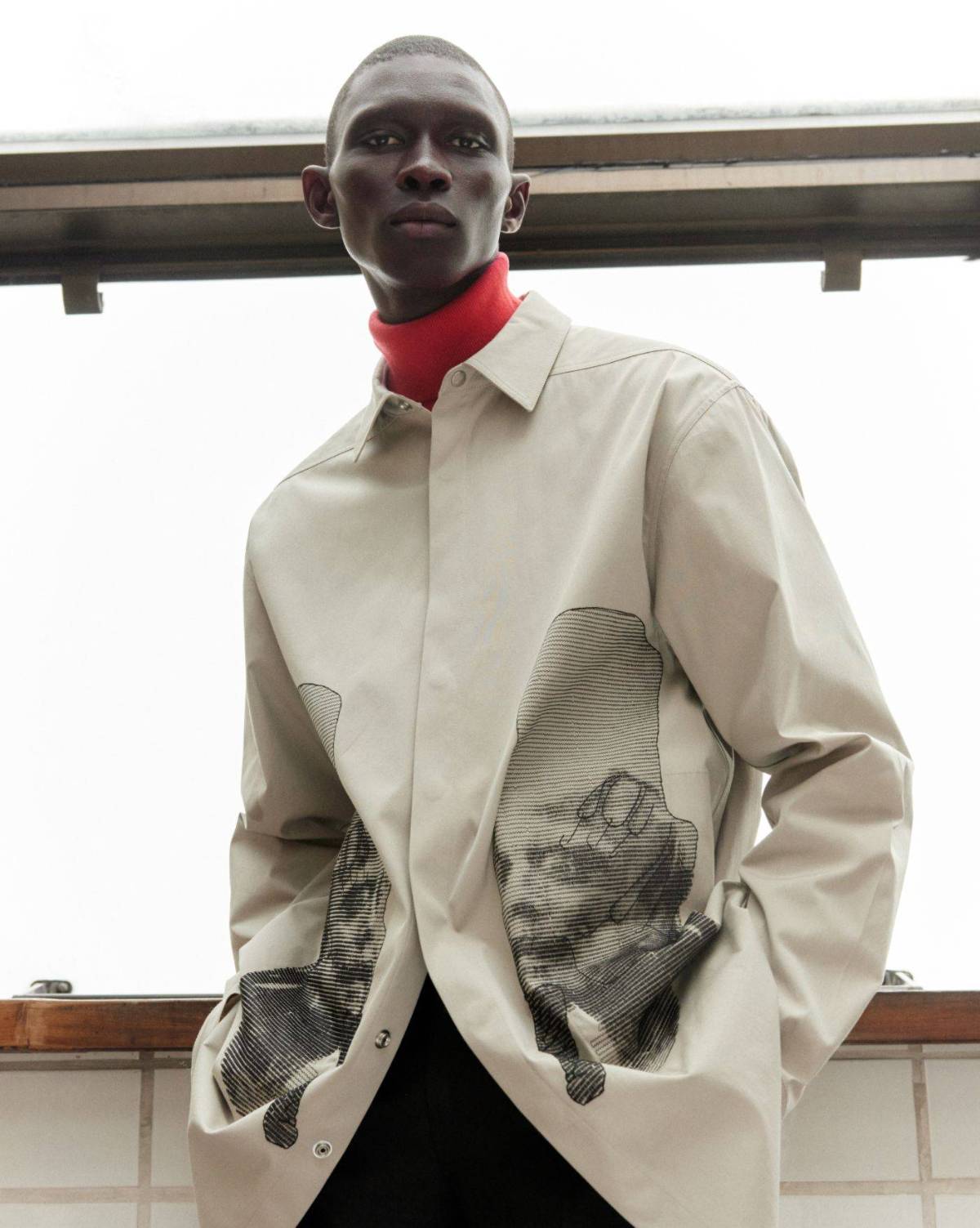Fernando Cabral in Rick Owens Shirt by Georgia Devey Smith for MATCHES Men's Spring-Summer 2024 Campaign