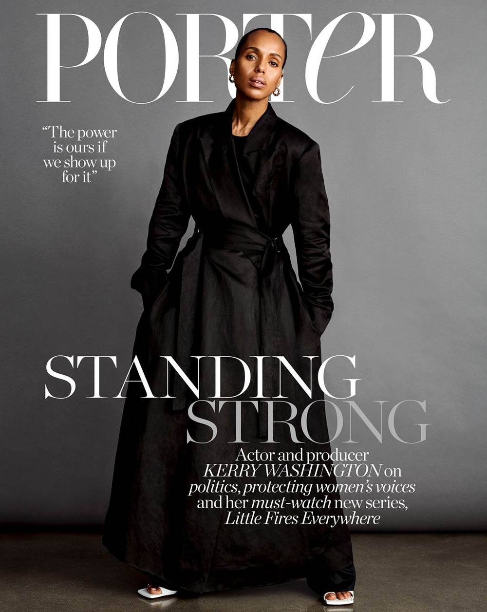 Kerry Washington Covers Porter Magazine March 2020 Standing Strong Issue