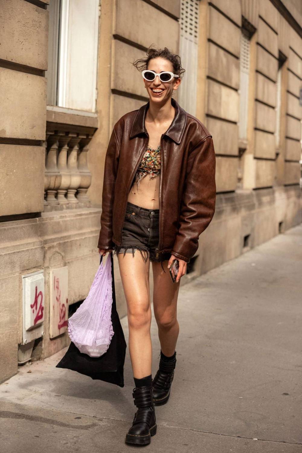 Sveva Miserotti Street Style at Paris Fashion Week Spring-Summer 2024
