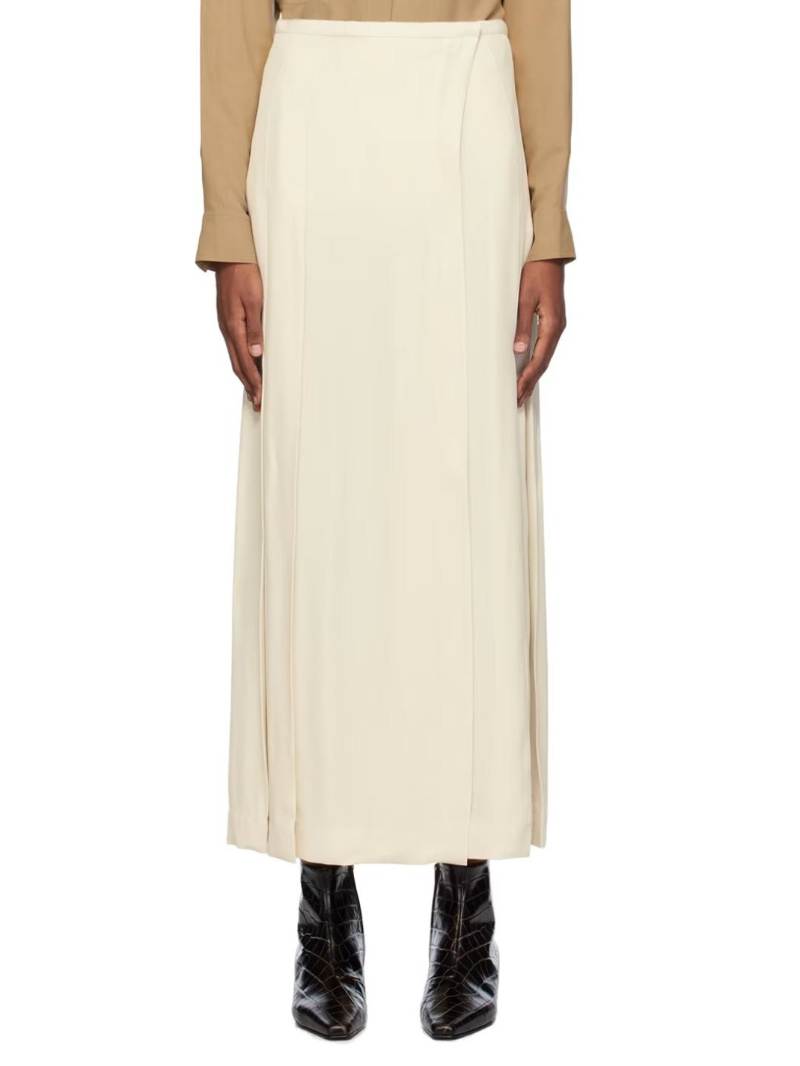 TOTEME Off-White Pleated Maxi Skirt  SSENSE