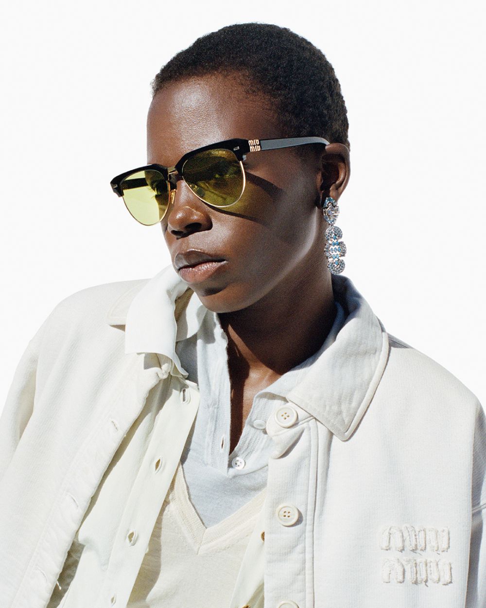 Agel Akol by Zoe Ghertner for Miu Miu Spring-Summer 2024 Ad Campaign