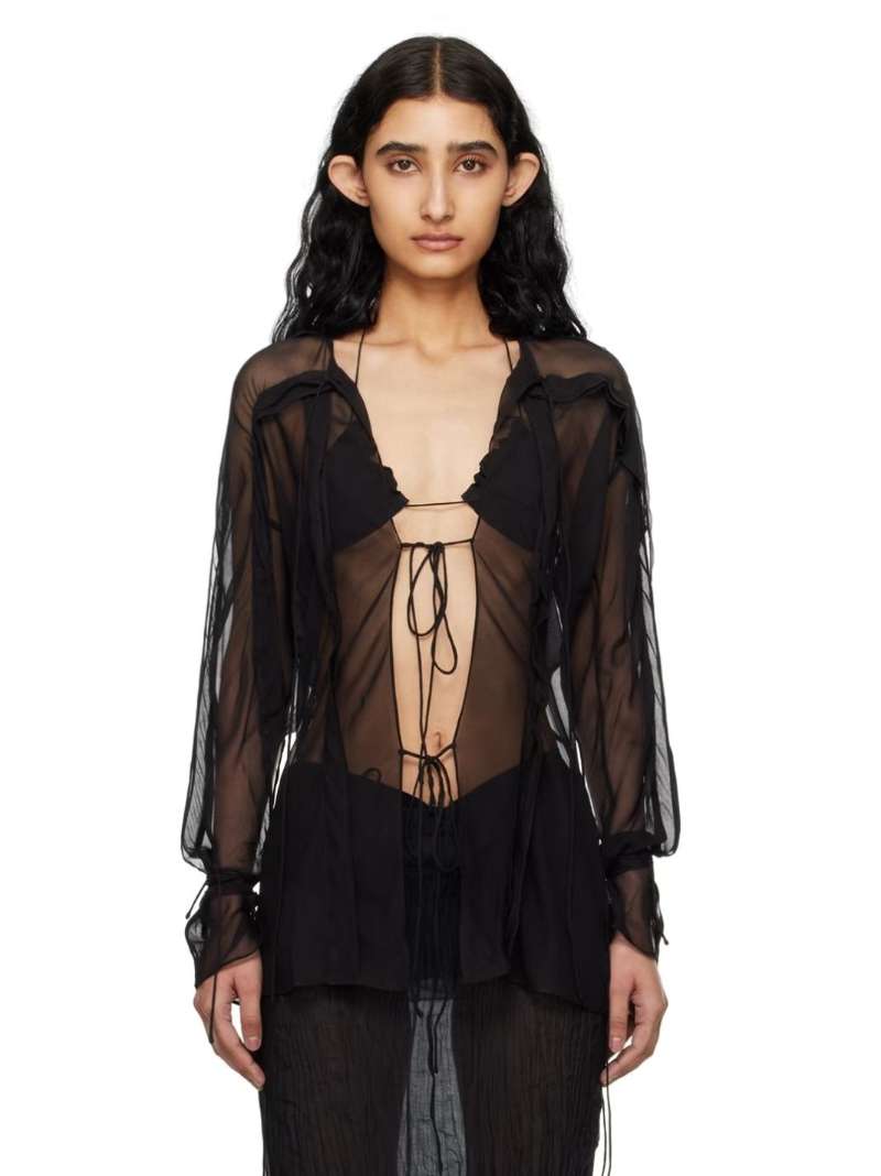 Christopher Esber Black Floating Shirt  SSENSE