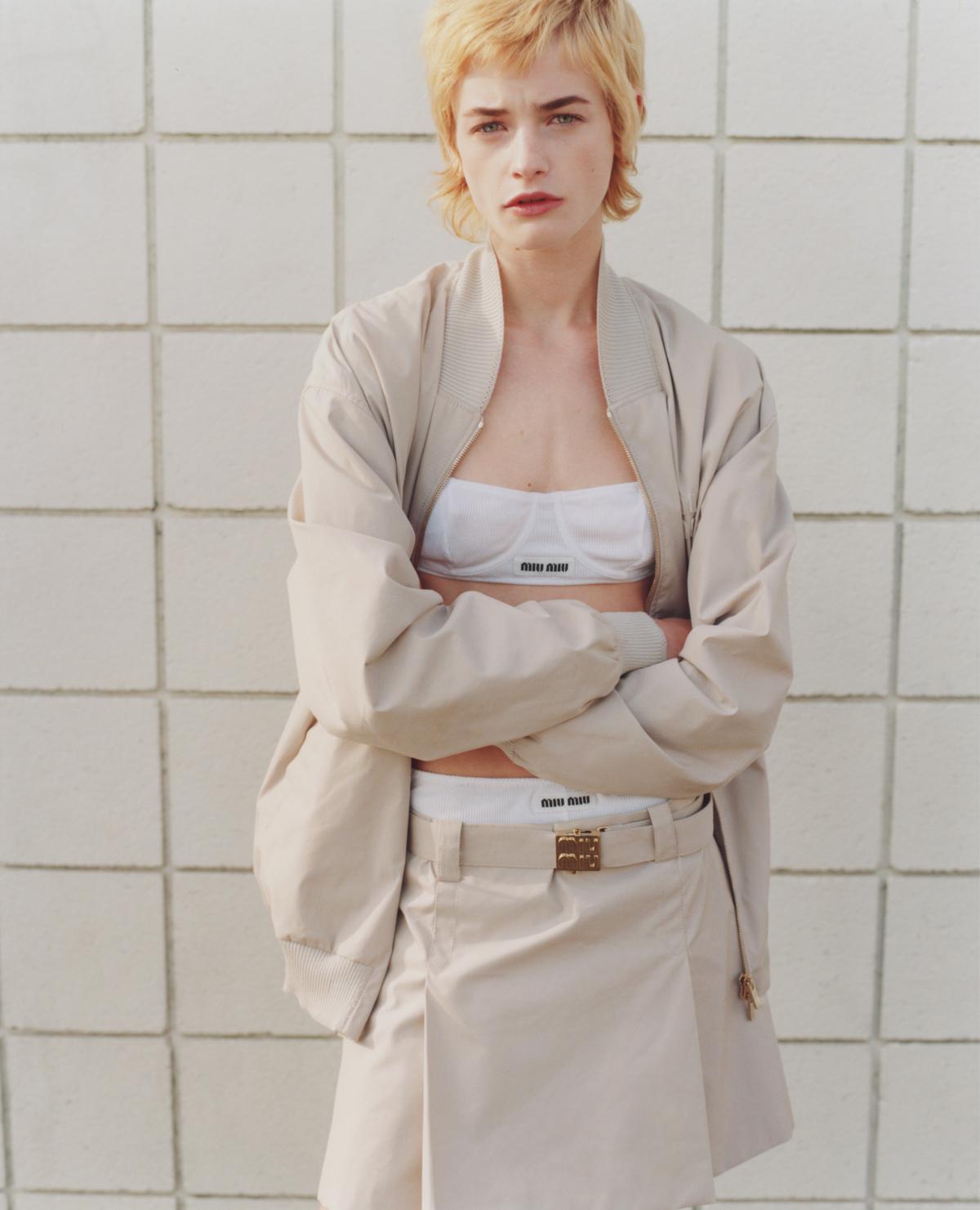Esther Rose McGregor in Miu Miu by Diego Vourakis & Britt Layton for Present Space Summer 2023