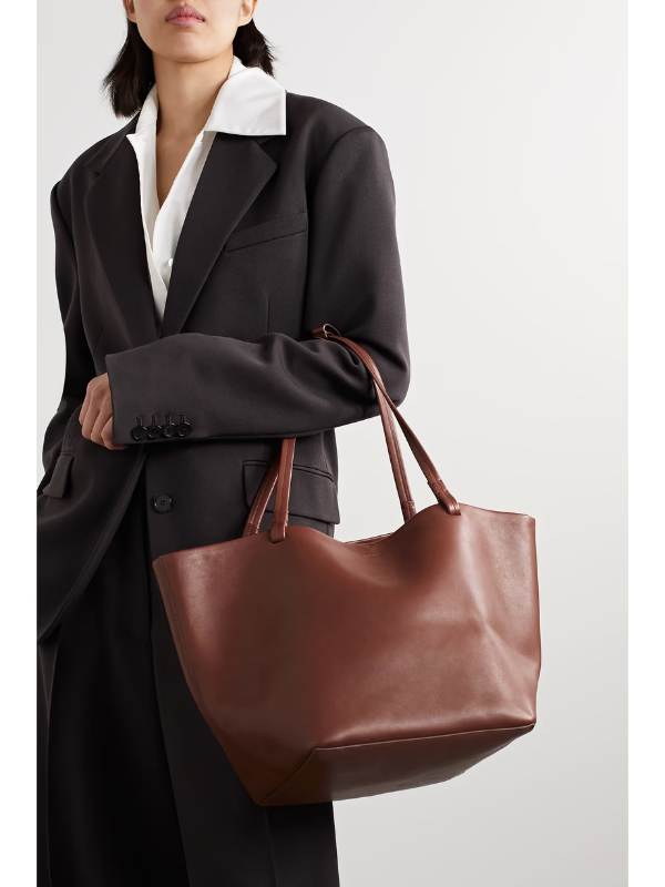THE ROW Burgundy Park leather tote  NET-A-PORTER