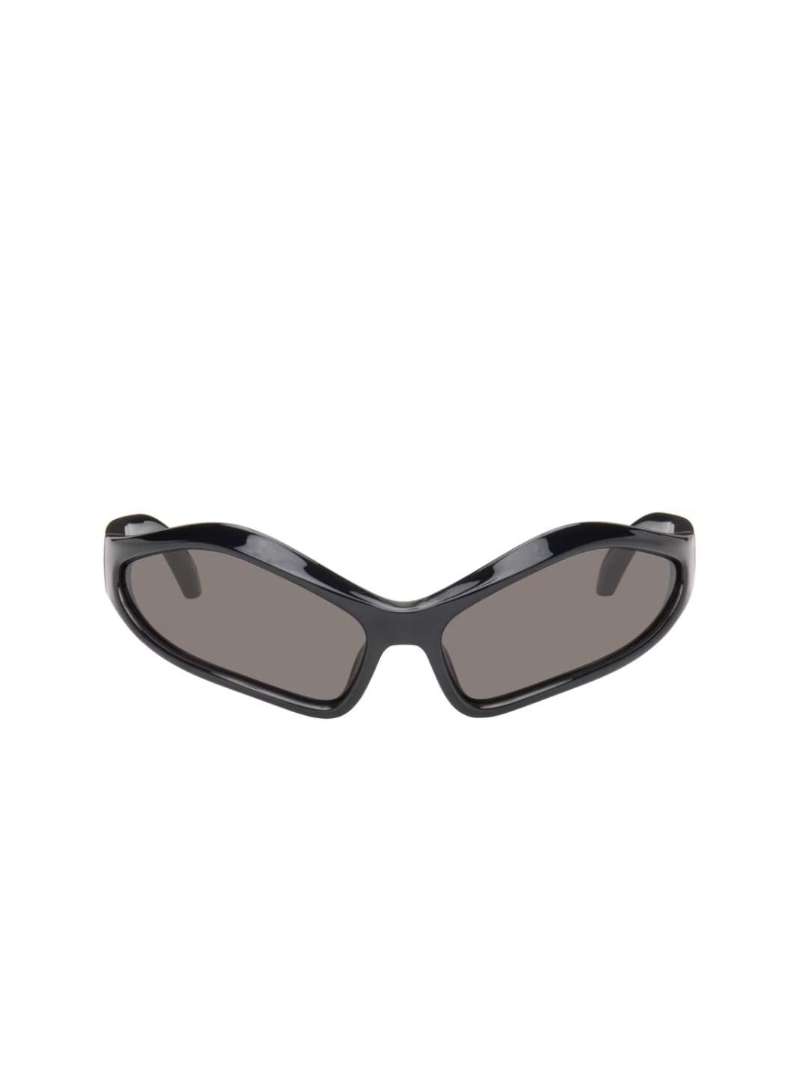 Balenciaga Black Fennec Oval Sunglasses  SSENSE
