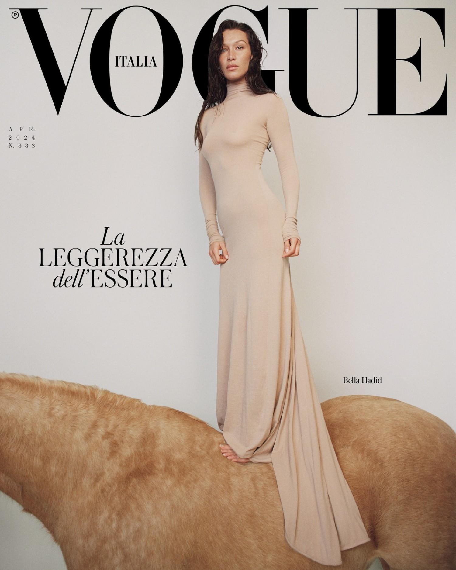 Bella Hadid Covers Vogue Italia April 2024