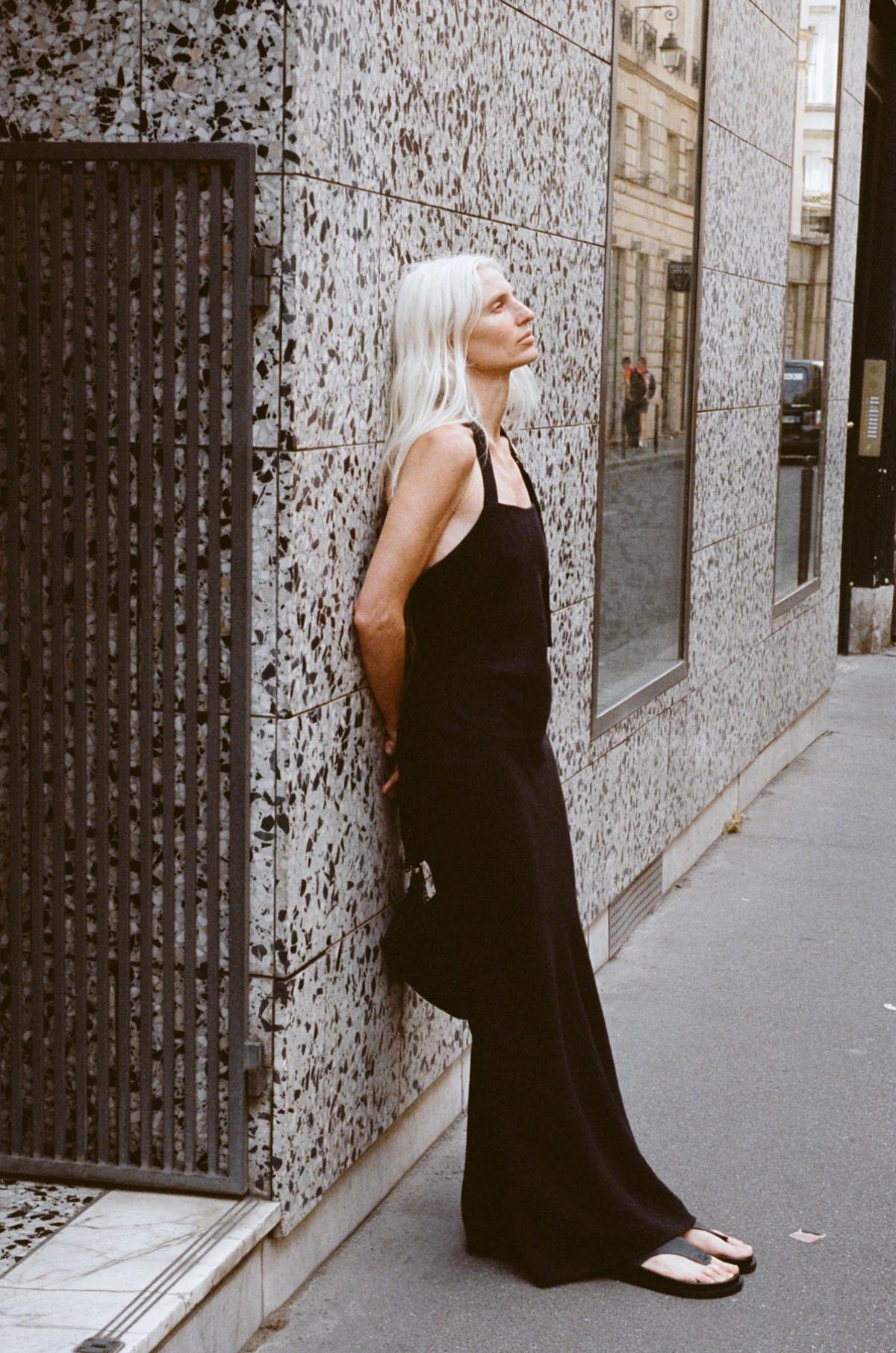 Marie Seguy in Paris wearing St. Agni Outfits