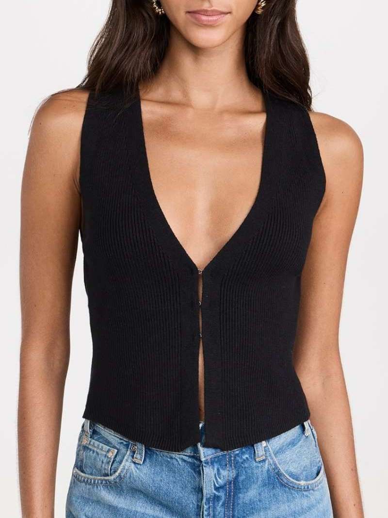 Reformation Myrtle Cotton Sweater Vest  Shopbop