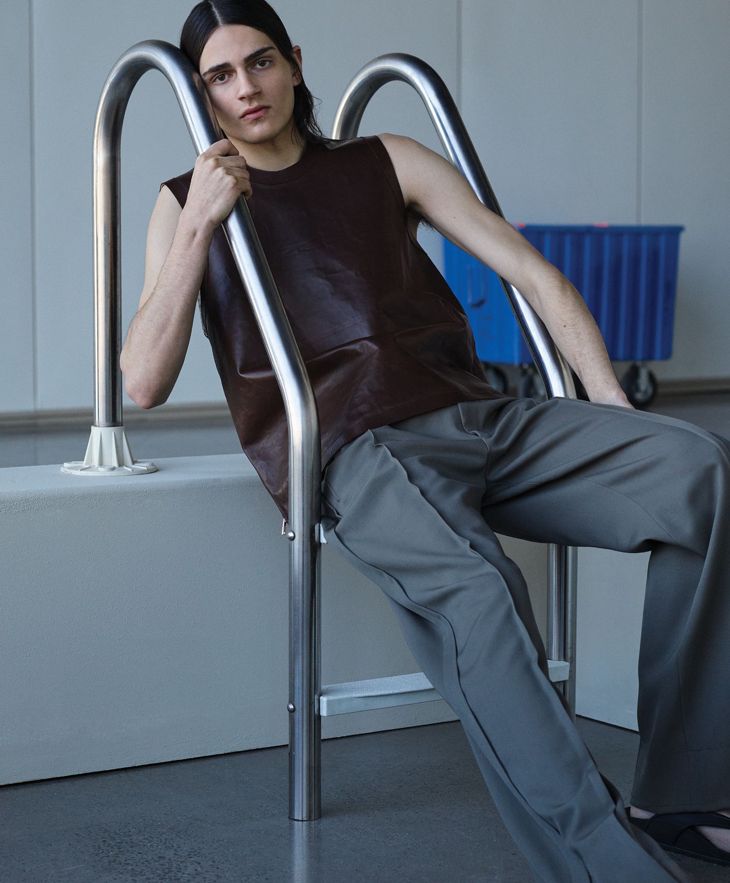 Ethan Charalambides in Zegna by Bruno Staub for WSJ Magazine Spring 2024 Men's Fashion Issue
