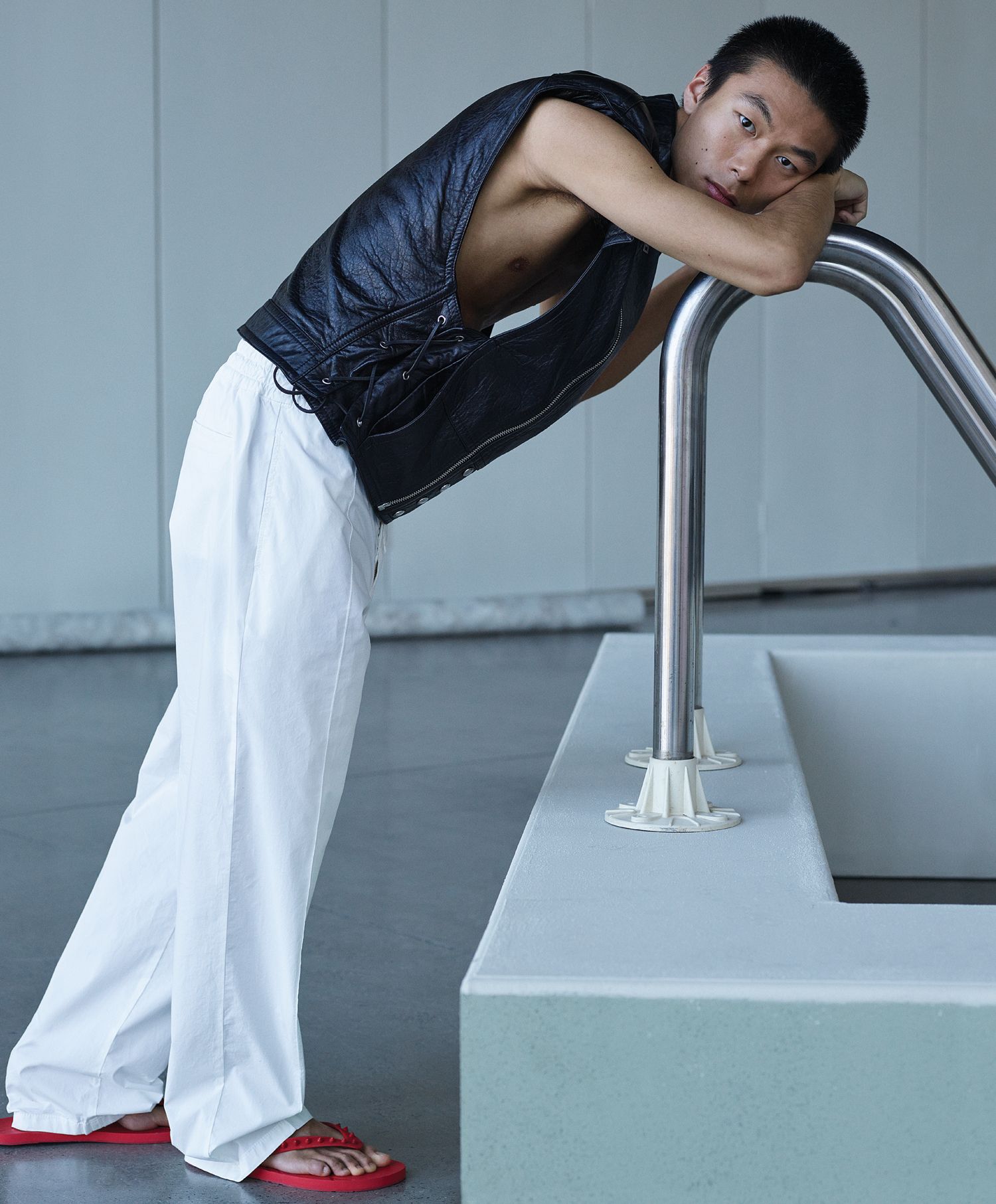 Yan Li & Ethan Charalambides by Bruno Staub for WSJ Magazine Spring 2024 Men's Fashion Issue