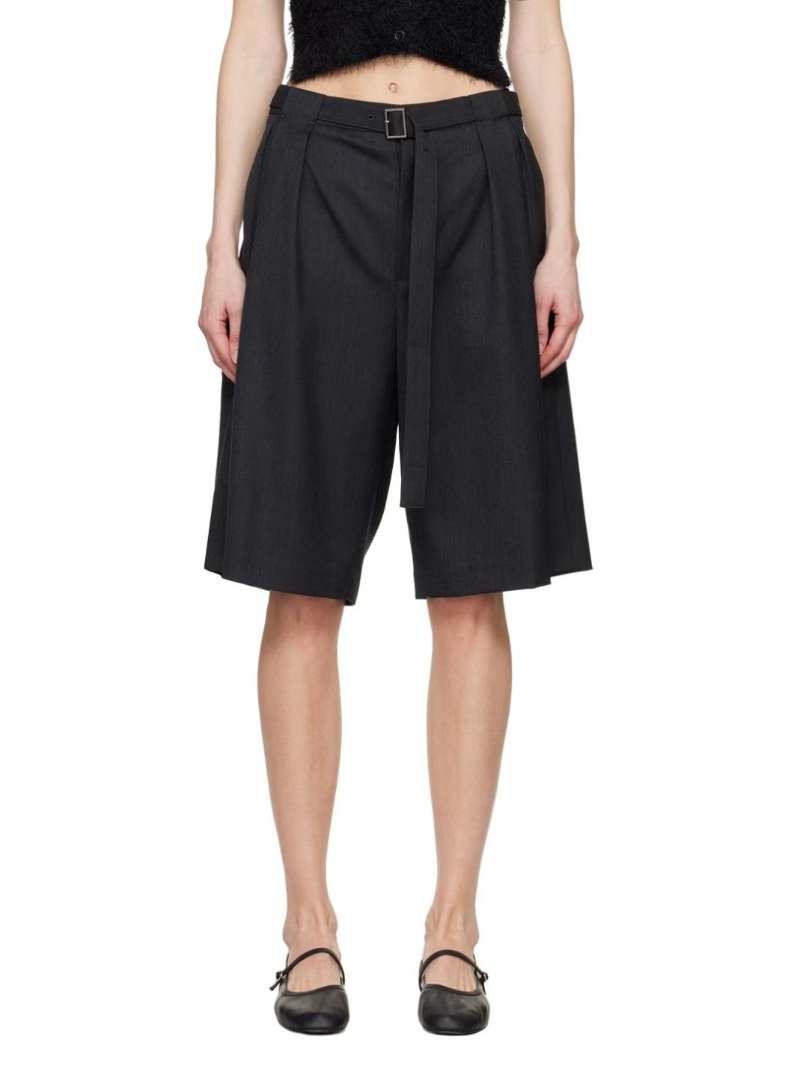Youth Gray Belted Shorts  SSENSE