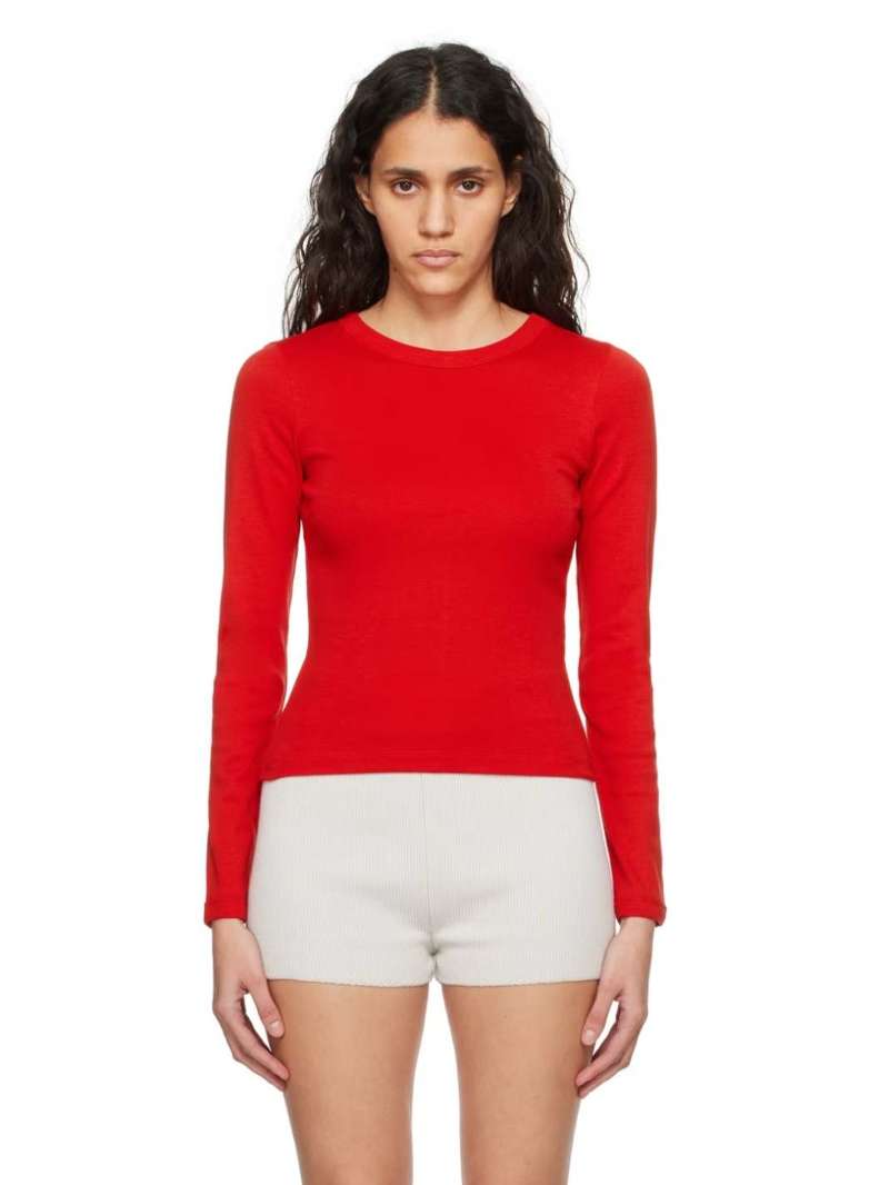 FLORE FLORE Red Max Long Sleeve T-Shirt  SSENSE
