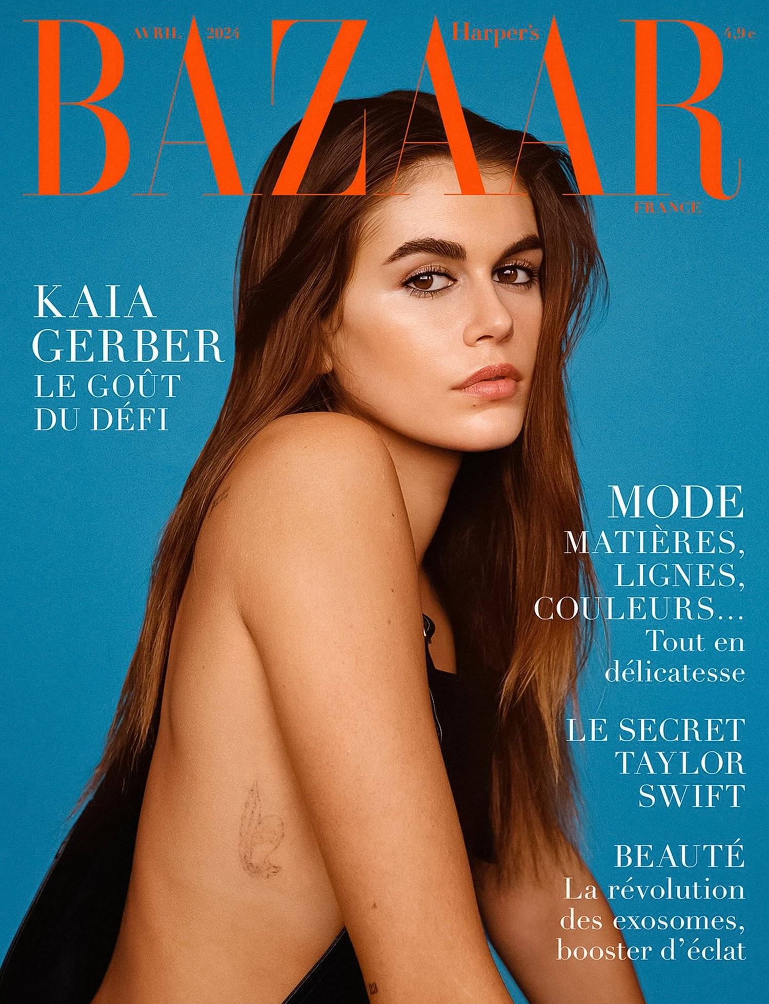Kaia Gerber Covers Harper's Bazaar France April 2024
