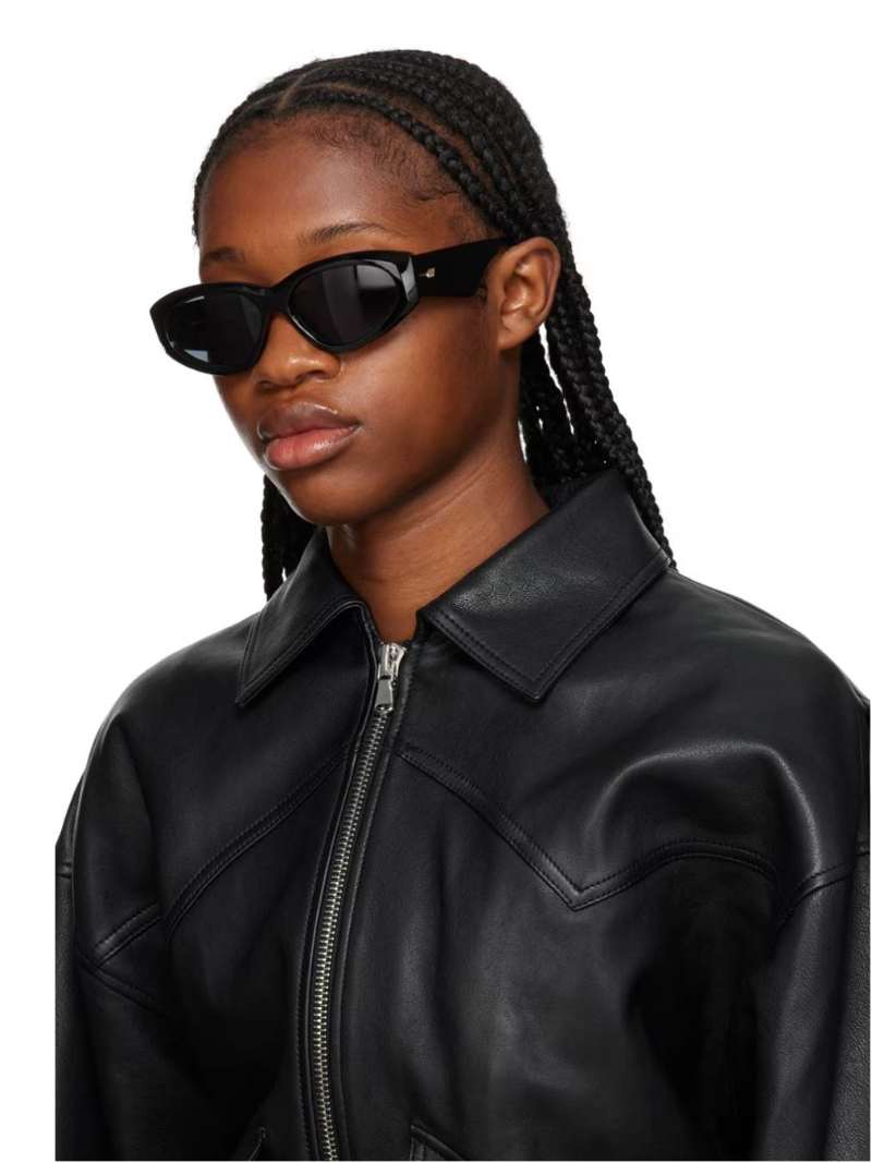 Le Specs Black Under Wraps Sunglasses SSENSE Minimal Streetwear