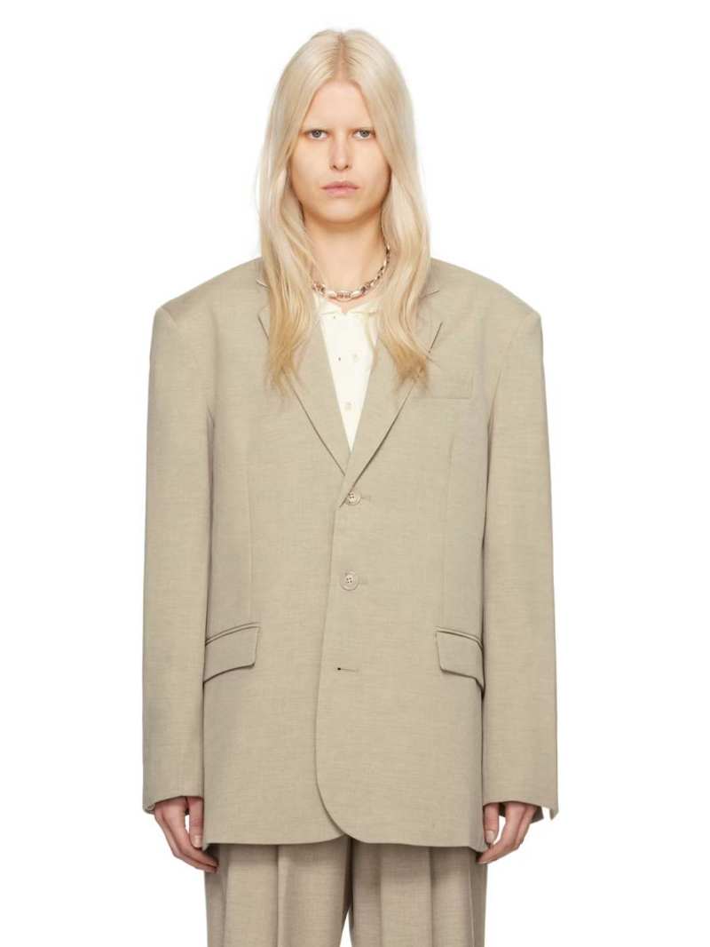 Taupe Gelso Blazer by The Frankie Shop on Sale