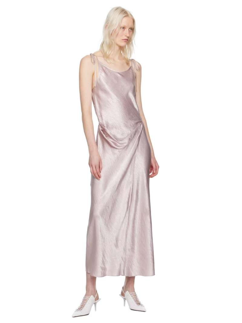 Acne Studios Purple Wrap Maxi Dress SSENSE