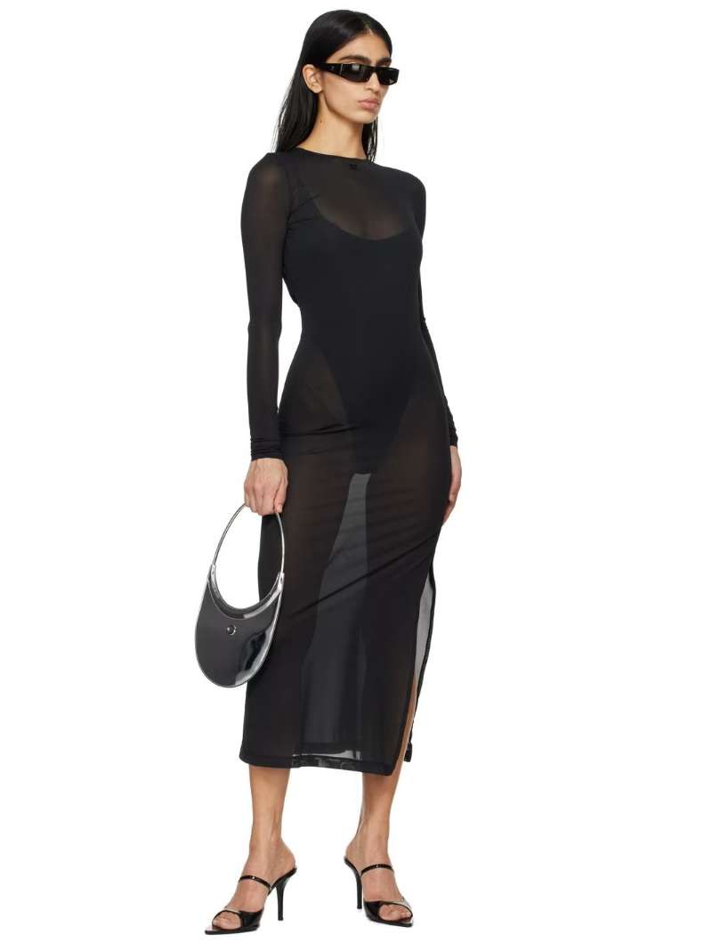 Courrèges Black 2nd Skin Maxi Dress SSENSE