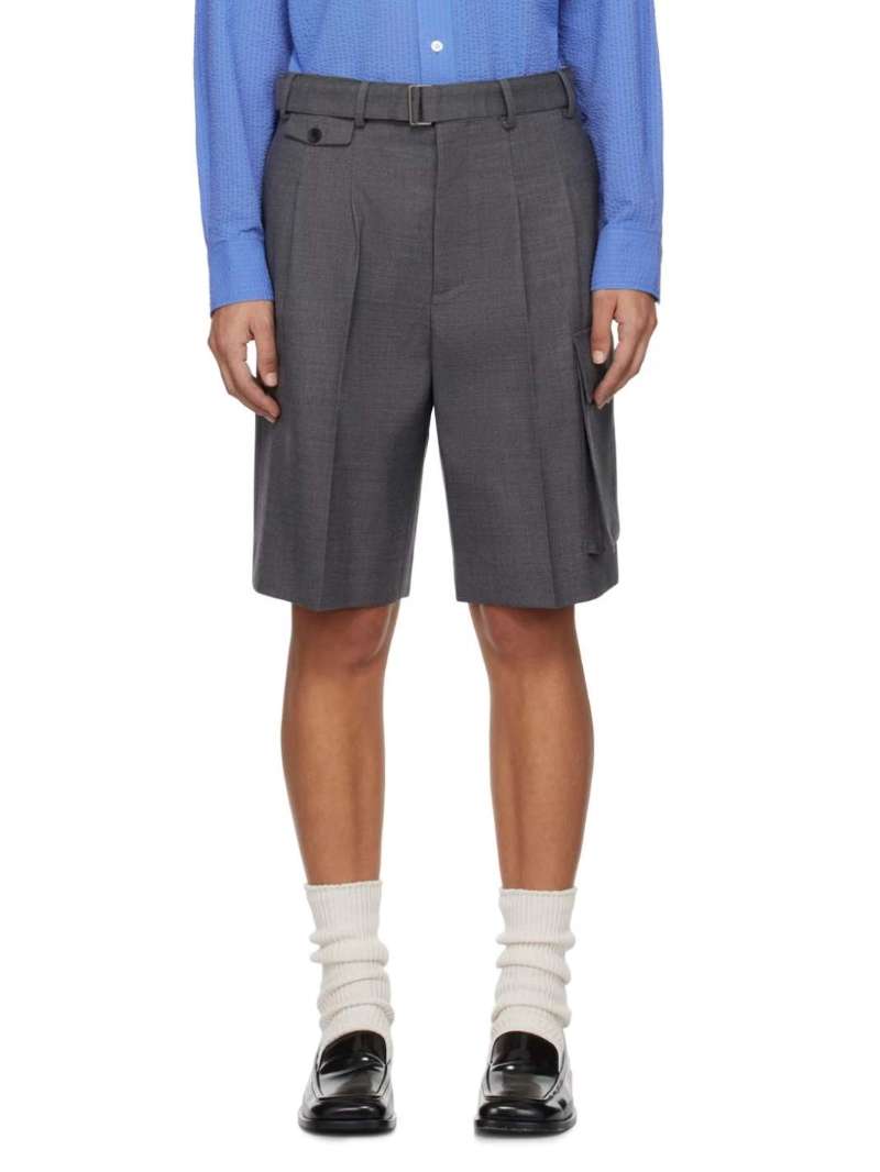 Dunst Gray Belted Shorts  SSENSE