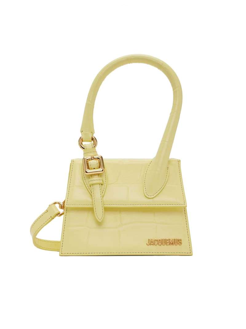 JACQUEMUS Yellow 'Le Chiquito moyen boucle' Bag  SSENSE