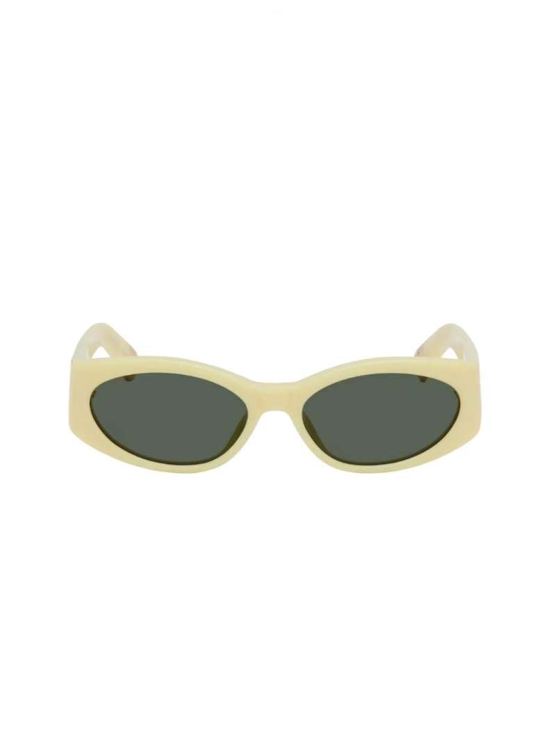 JACQUEMUS Yellow 'Les Lunettes Ovalo' Sunglasses  SSENSE