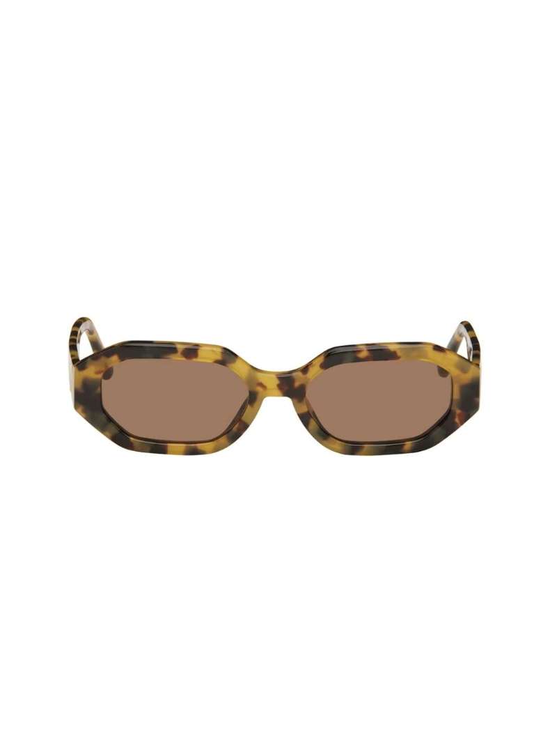 The Attico Tortoiseshell Linda Farrow Edition Irene Sunglasses SSENSE