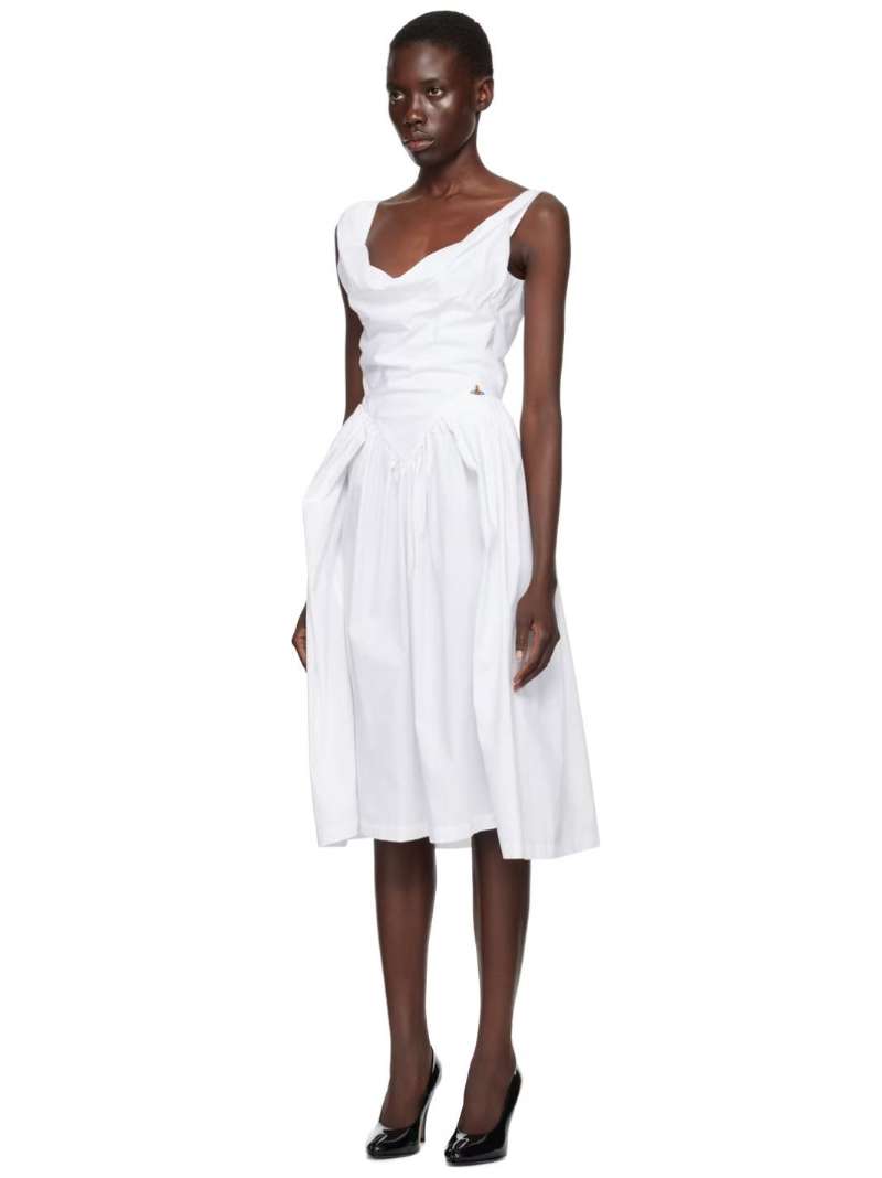 White Sunday Midi Dress by Vivienne Westwood on Sale