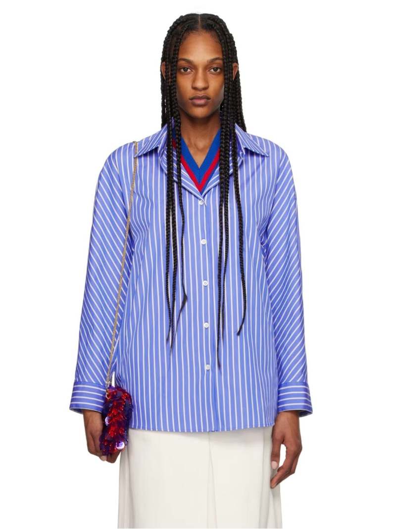 Dries Van Noten Blue Cocoon Shirt SSENSE