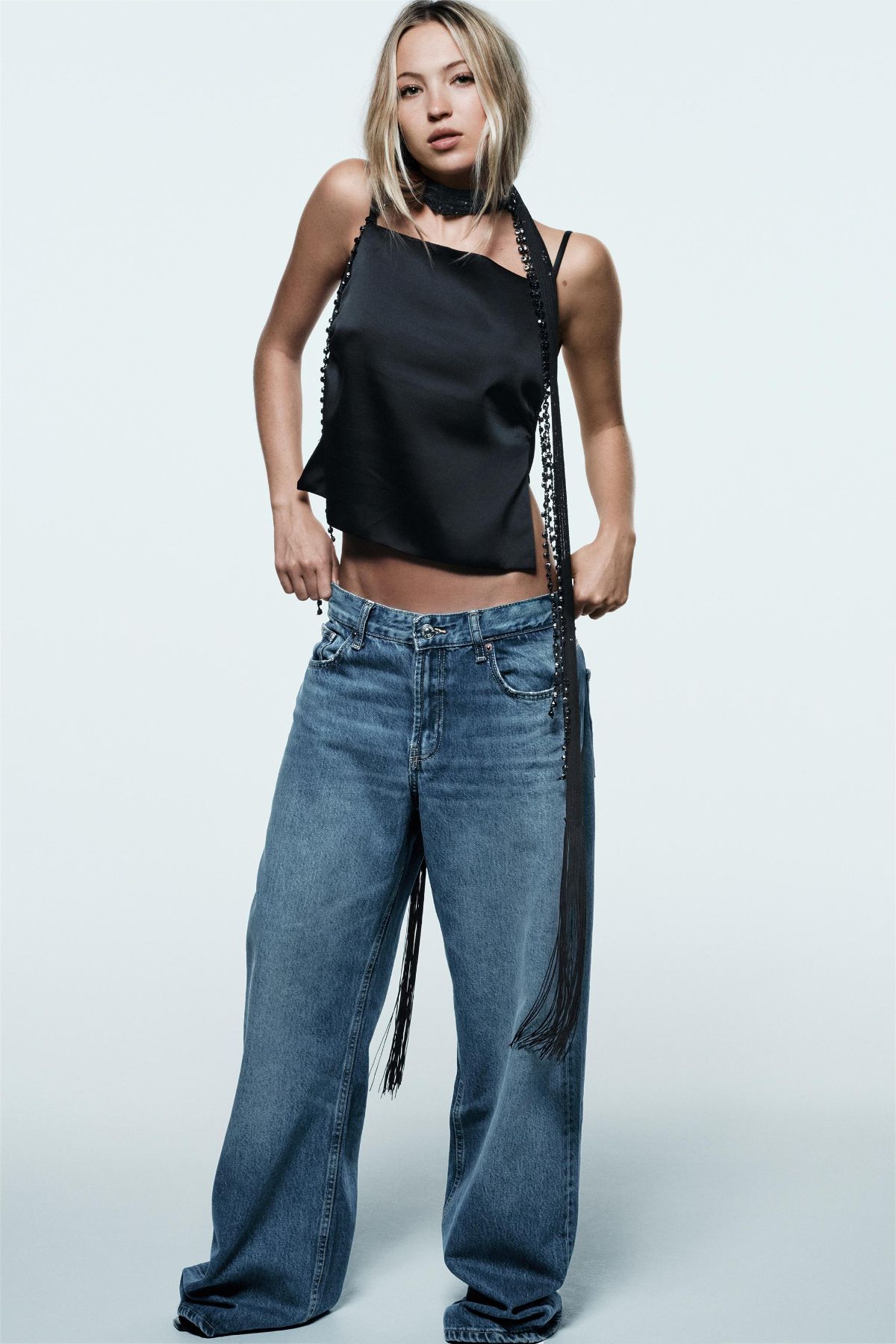 Lila Moss by Daniel Jackson for Zara Denim Summer 2024 - Lookbooks ...