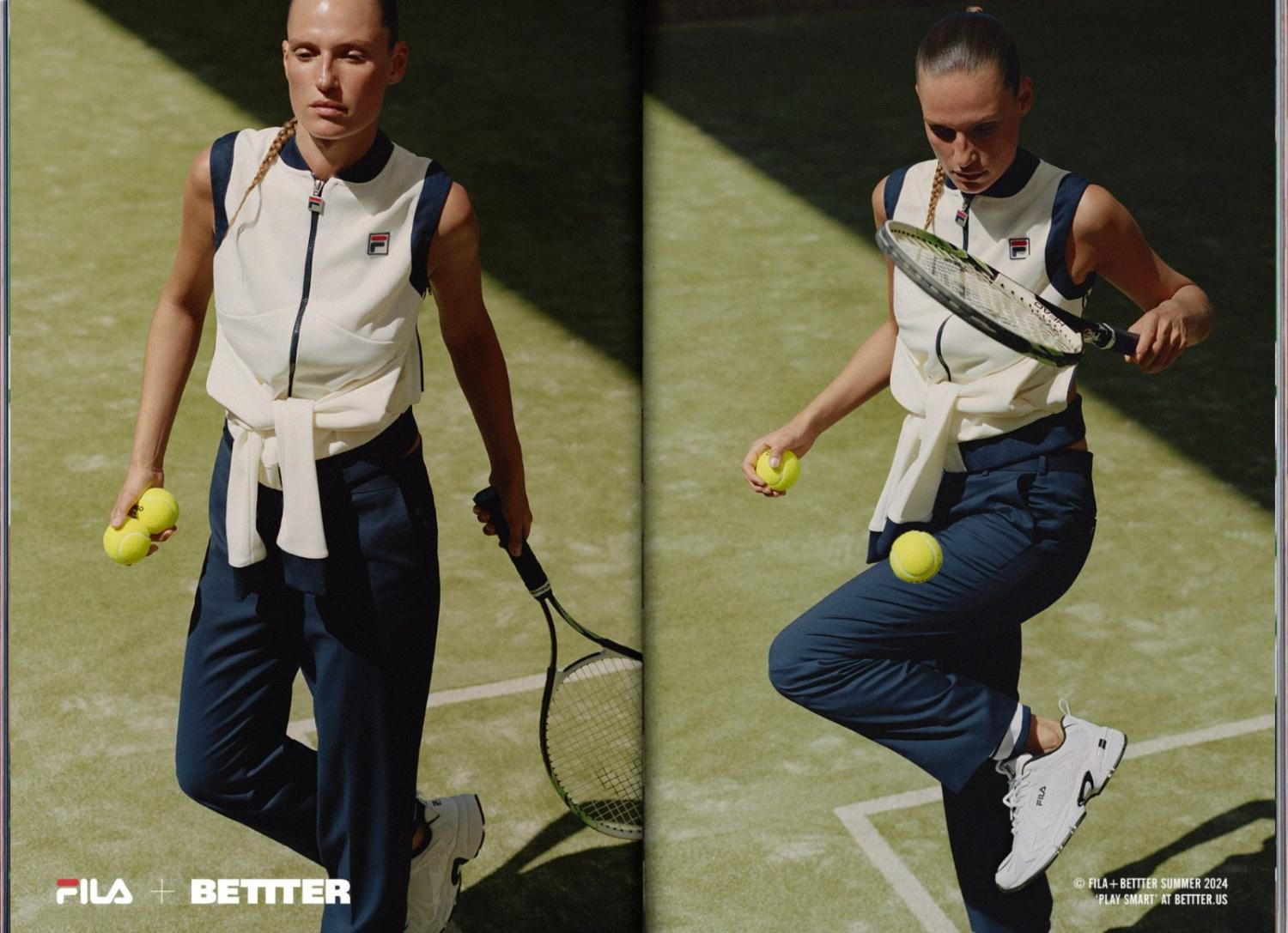 Cate Underwood by Ania Brudna for Julie Pelipas Bettter x Fila Summer 2024 Ad Campaign