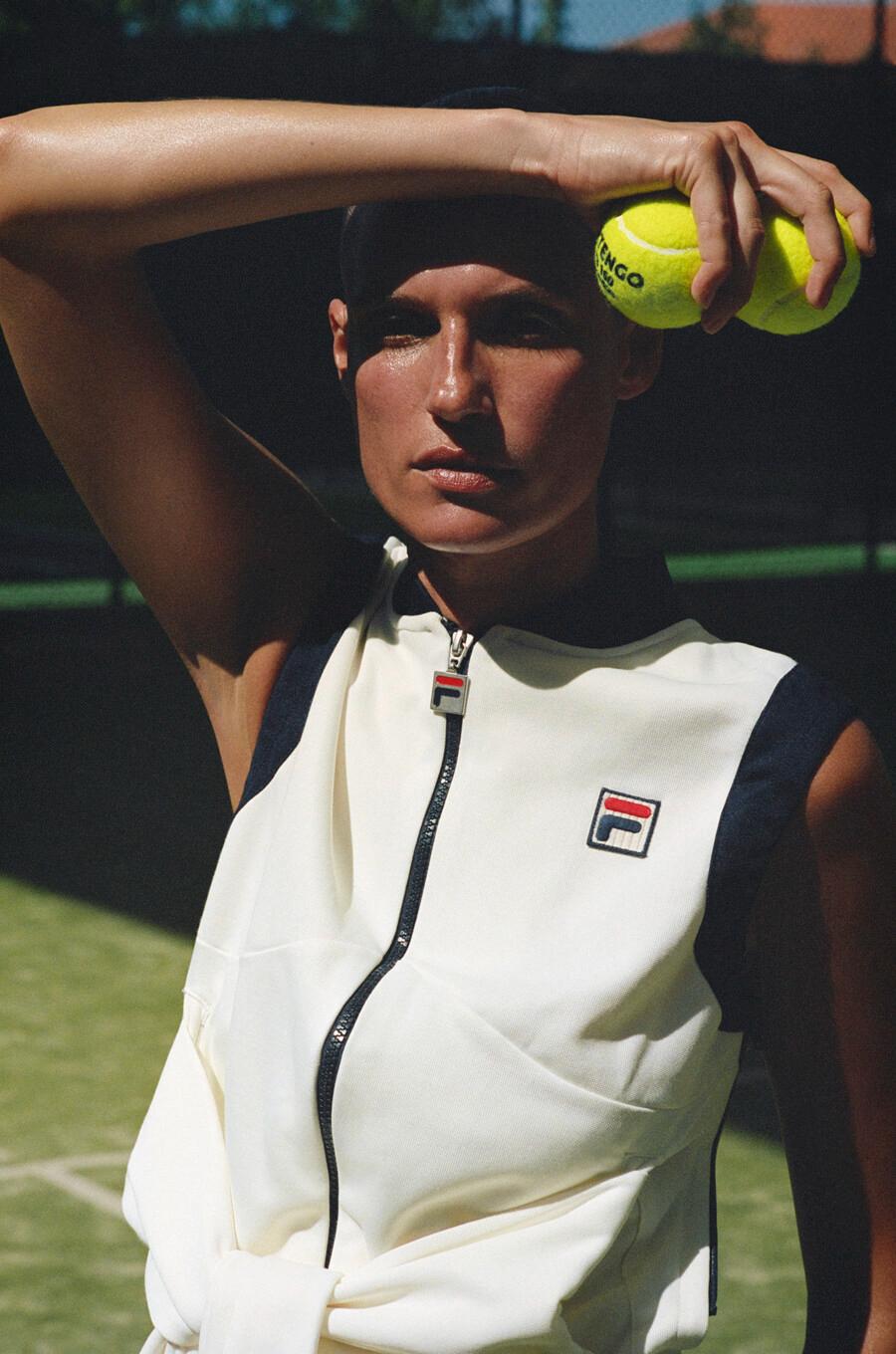 Cate Underwood by Ania Brudna for Julie Pelipas Bettter x Fila Summer 2024 Ad Campaign