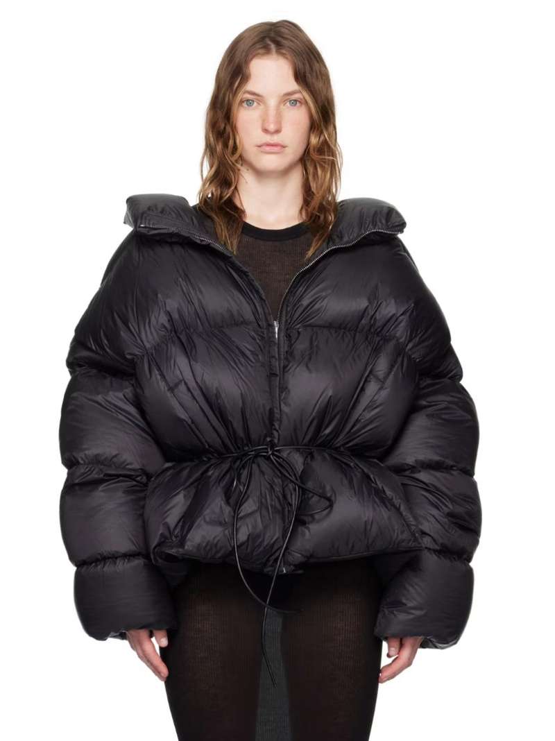 Rick Owens Black Porterville Sail Down Jacket  SSENSE