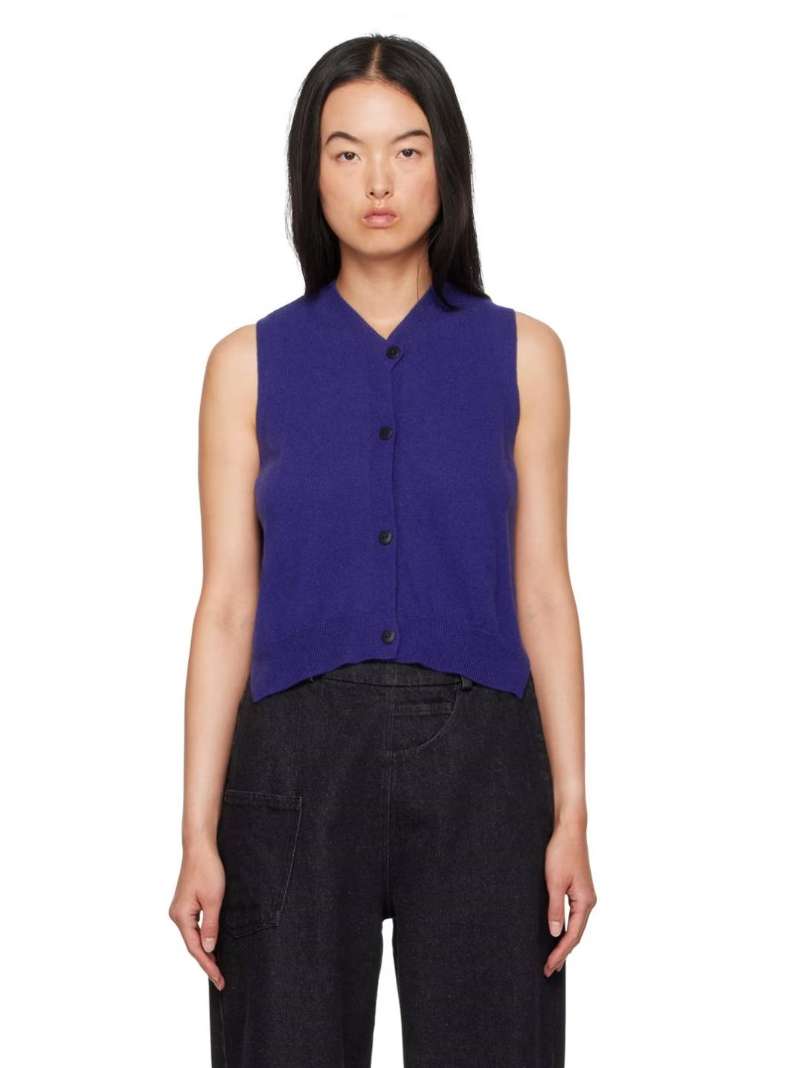 Cordera Blue Merino Wool Vest  SSENSE