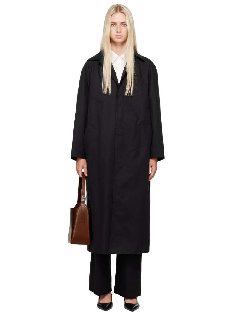 A.P.C. Black Gaia Trench Coat  SSENSE