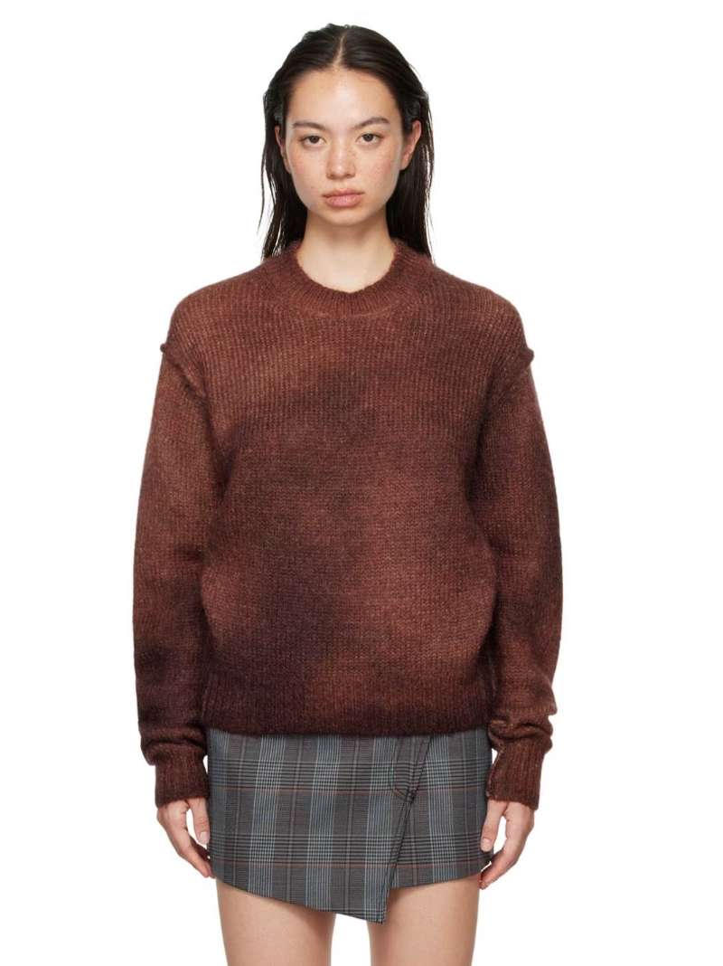 Acne Studios Red Sprayed Sweater  SSENSE