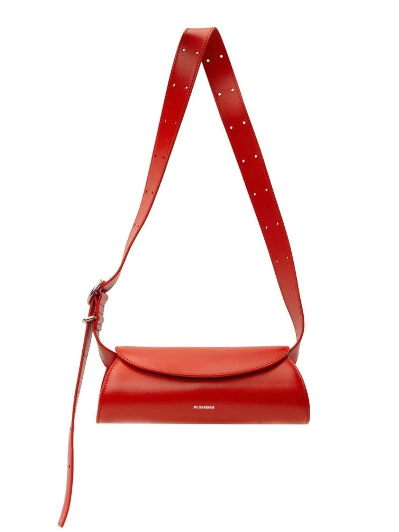 Jil Sander Red Cannolo Mini Bag  SSENSE