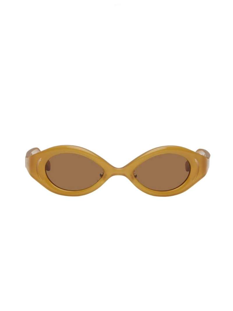 Song for the Mute SSENSE Exclusive Brown 'The Goggle' Sunglasses  SSENSE