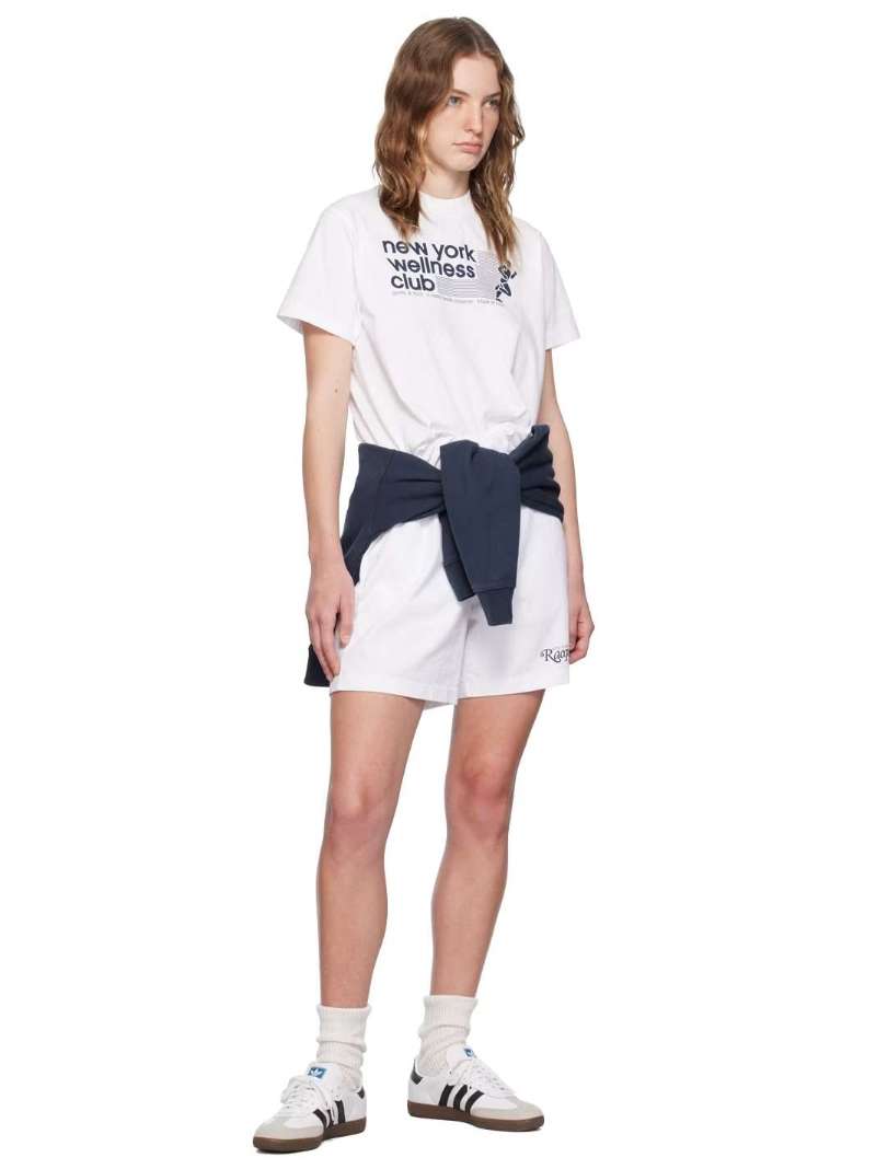 Sporty & Rich White 'New York Wellness Club' T-Shirt  SSENSE