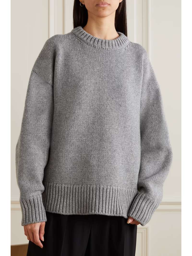 THE ROW Essentials Ophelia oversized wool and cashmere-blend sweater  NET-A-PORTER