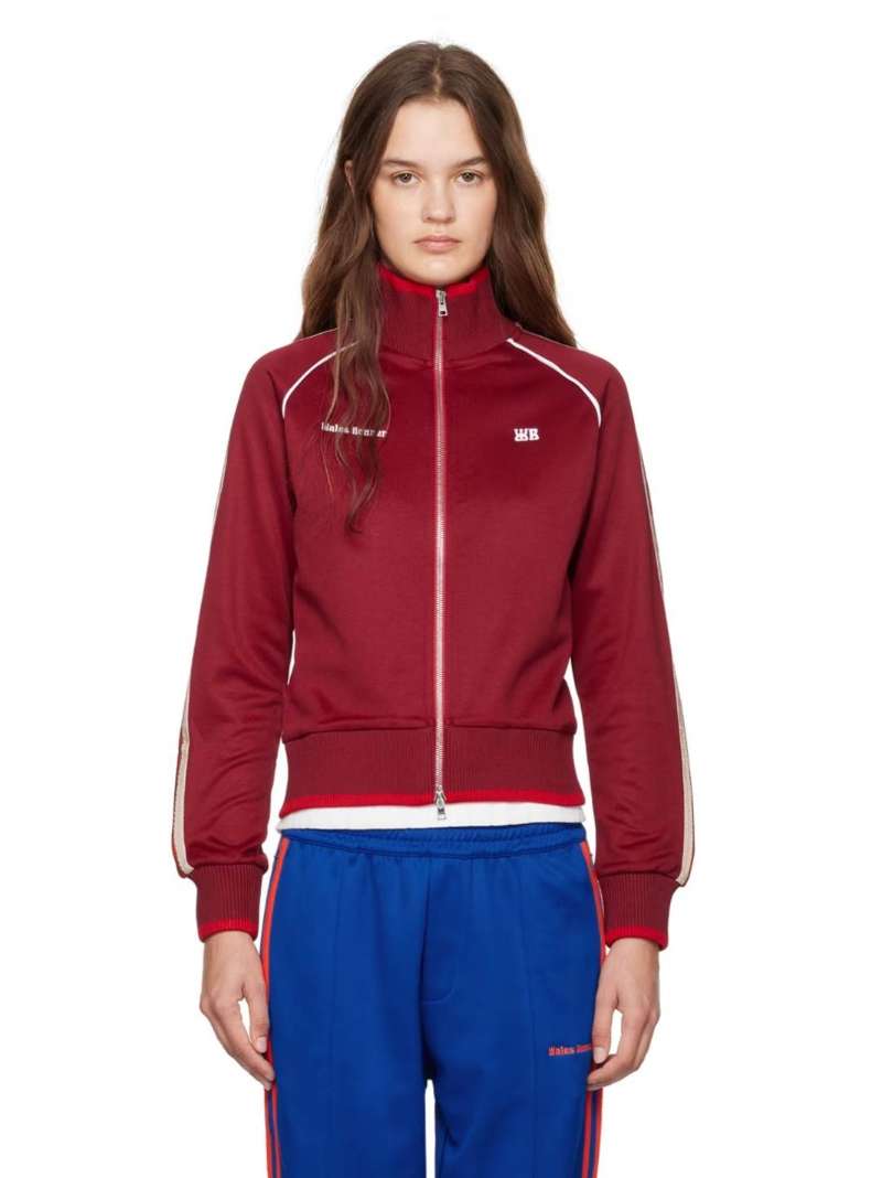 Wales Bonner Burgundy Shine Track Jacket  SSENSE