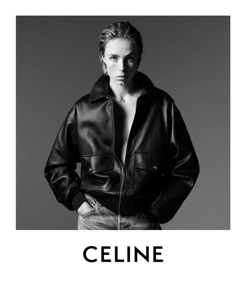 Edie Campbell by Hedi Slimane for Celine Summer 2024 Ad Campaign