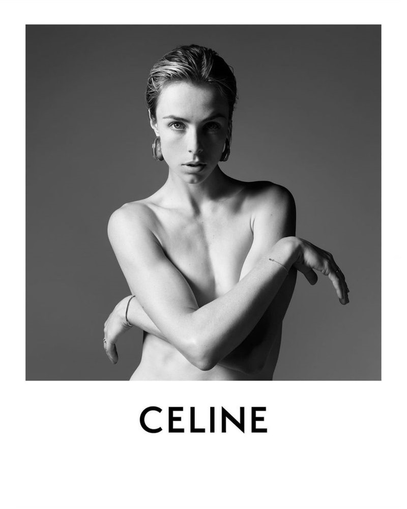 Edie Campbell by Hedi Slimane for Celine Summer 2024 Ad Campaign