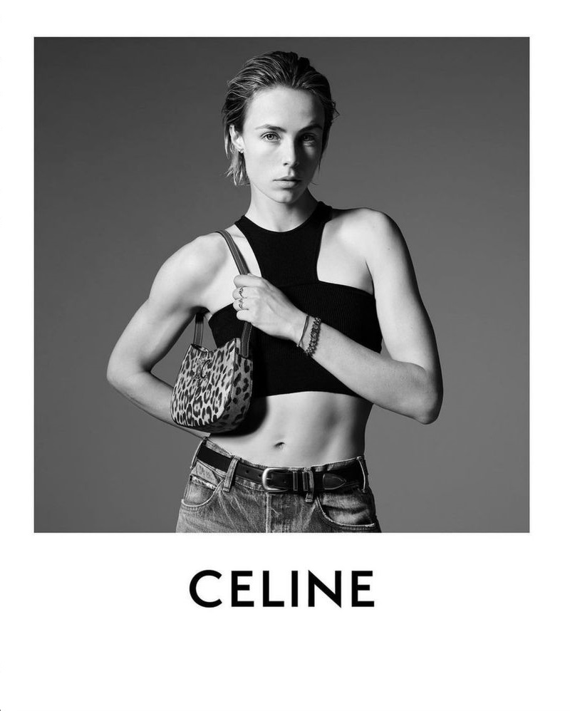 Edie Campbell by Hedi Slimane for Celine Summer 2024 Ad Campaign