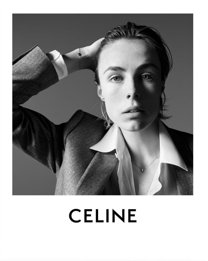 Edie Campbell by Hedi Slimane for Celine Summer 2024 Ad Campaign